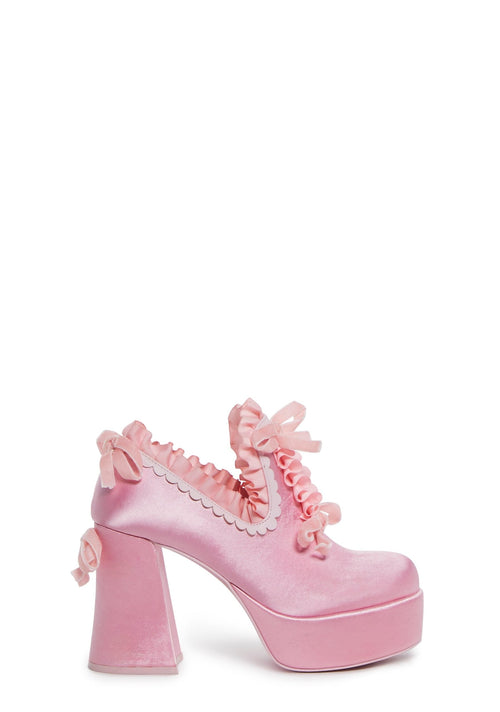 Bisou Baby Platform Heels – Pink