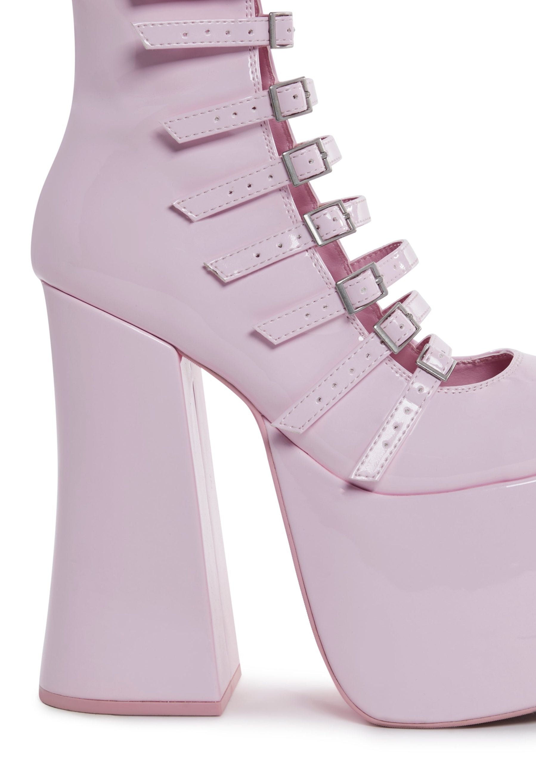 Hardcore Dazzle Platform Boots – Pink