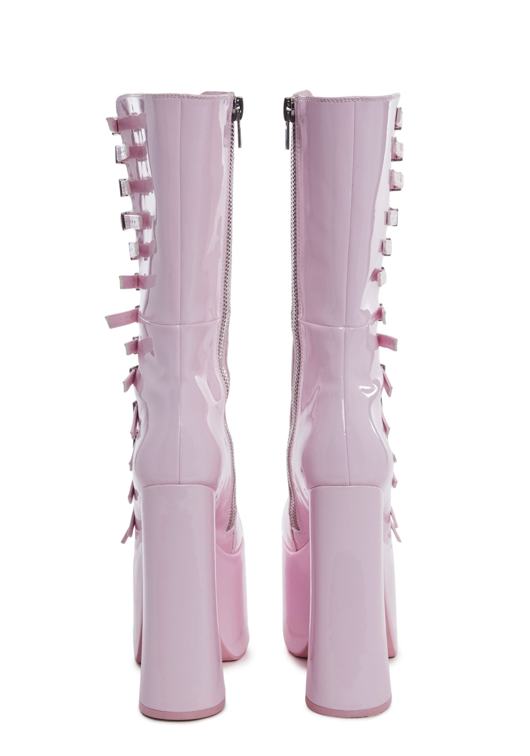 Hardcore Dazzle Platform Boots – Pink