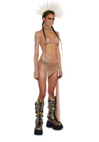 Dreamland Dancer Bodycon Dress – Gold