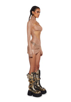 Dreamland Dancer Bodycon Dress – Gold
