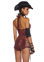 Endless Horizon Shredded Romper – Red