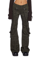 Aurora Cargo Jeans – Twill Green