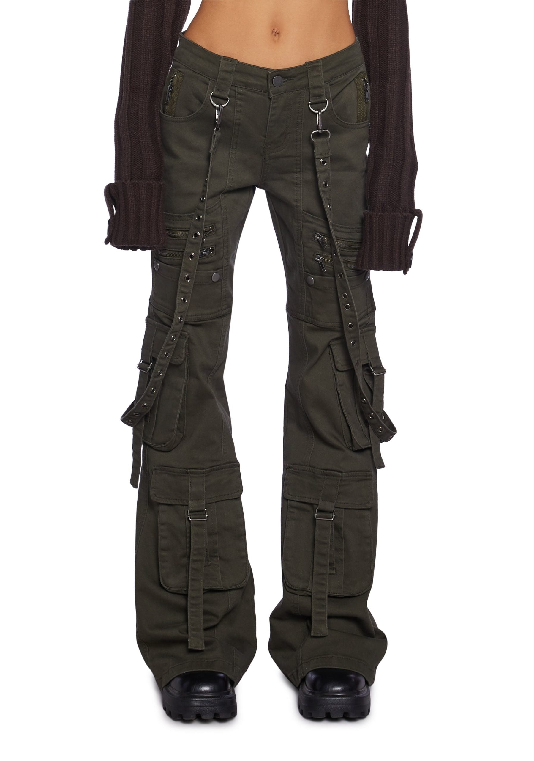 Aurora Cargo Jeans – Twill Green