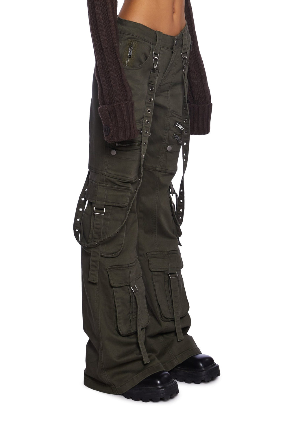 Aurora Cargo Jeans – Twill Green