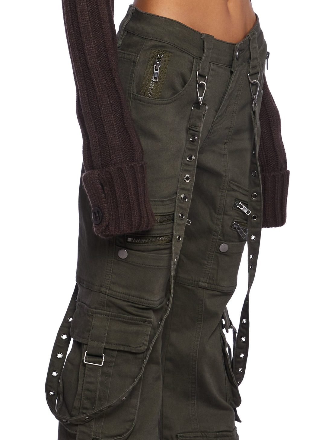 Aurora Cargo Jeans – Twill Green