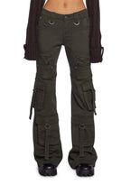 Aurora Cargo Jeans – Twill Green