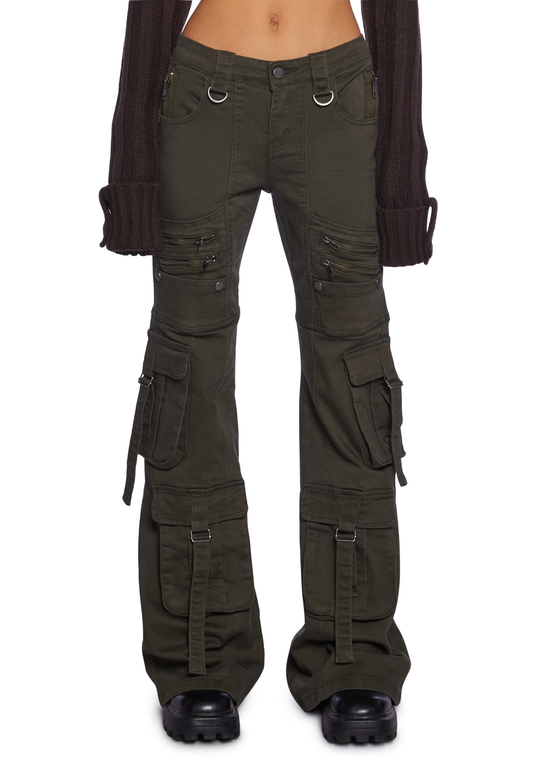 Aurora Cargo Jeans – Twill Green