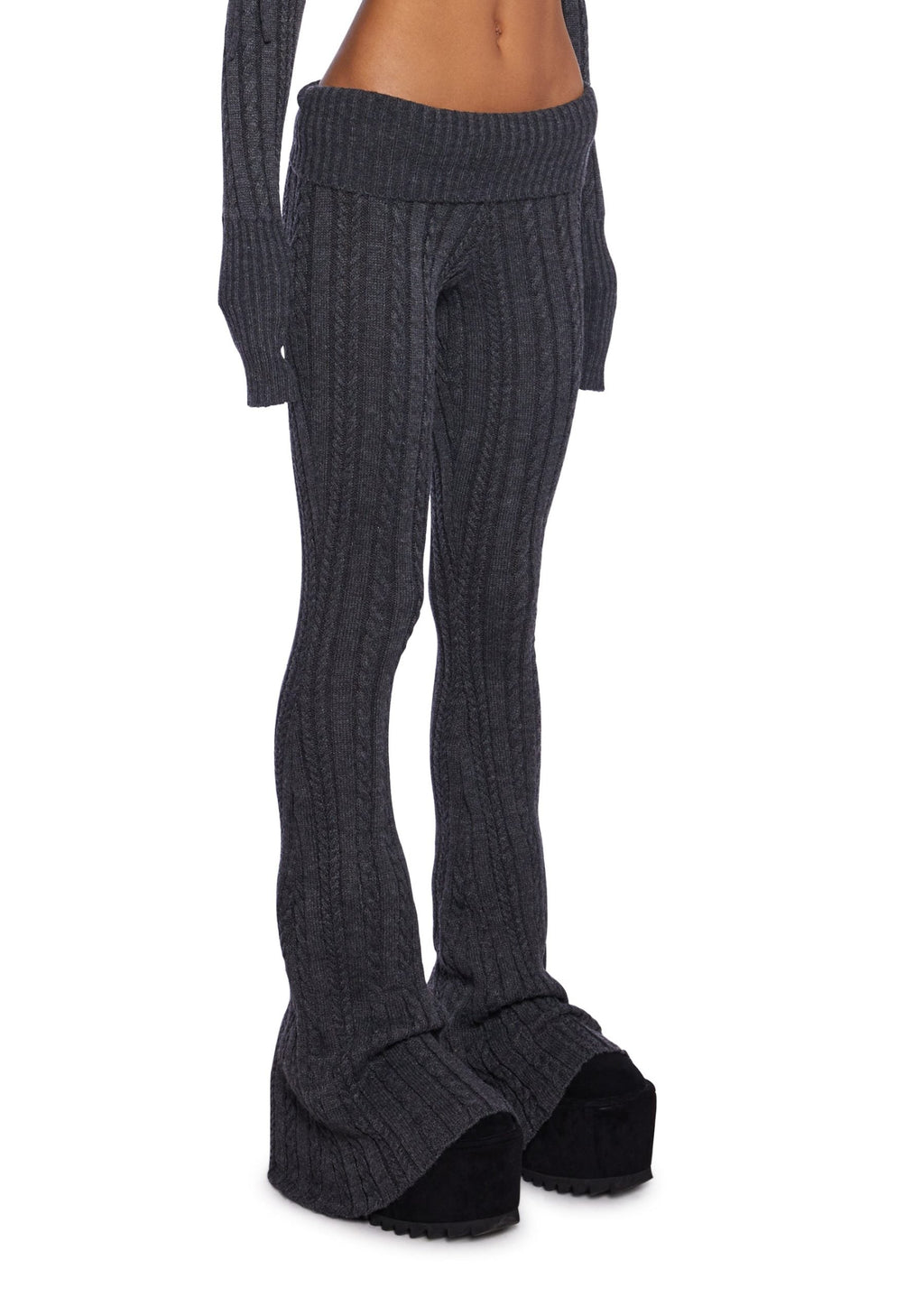 Deep Thoughts Flare Pants – Gray