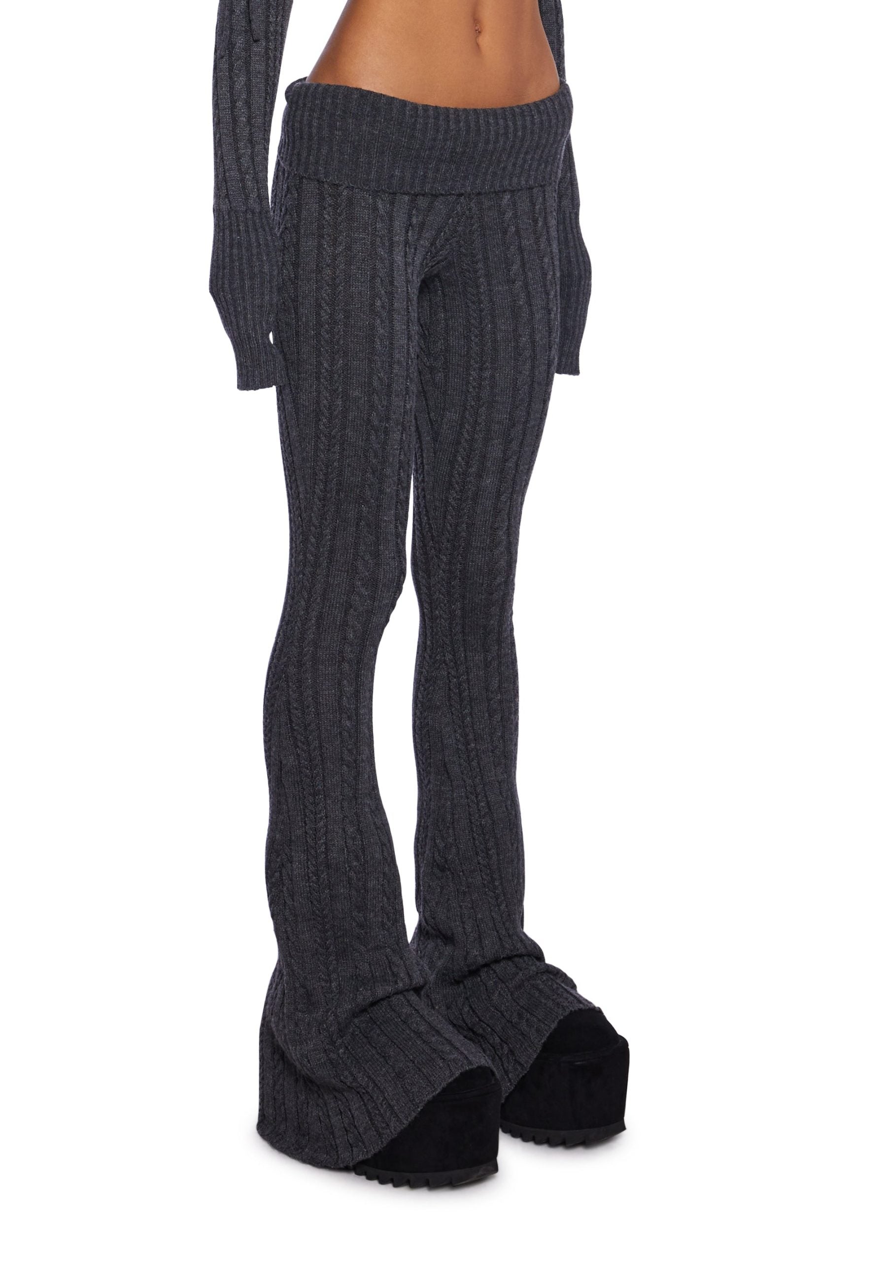 Deep Thoughts Flare Pants – Gray
