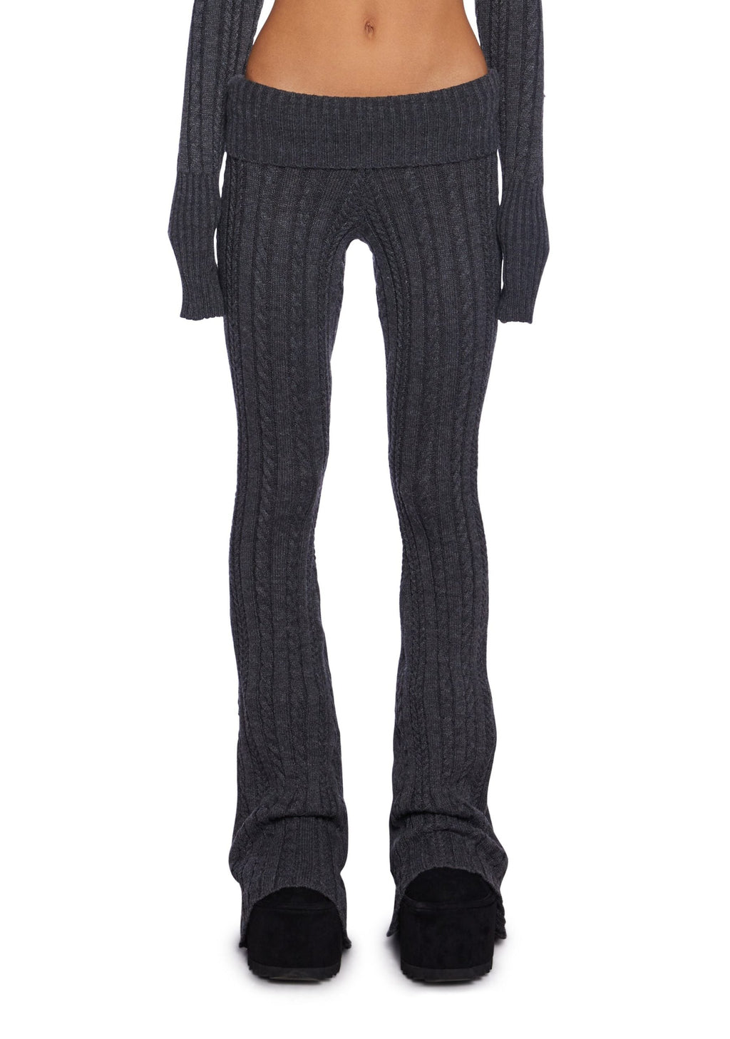 Deep Thoughts Flare Pants – Gray