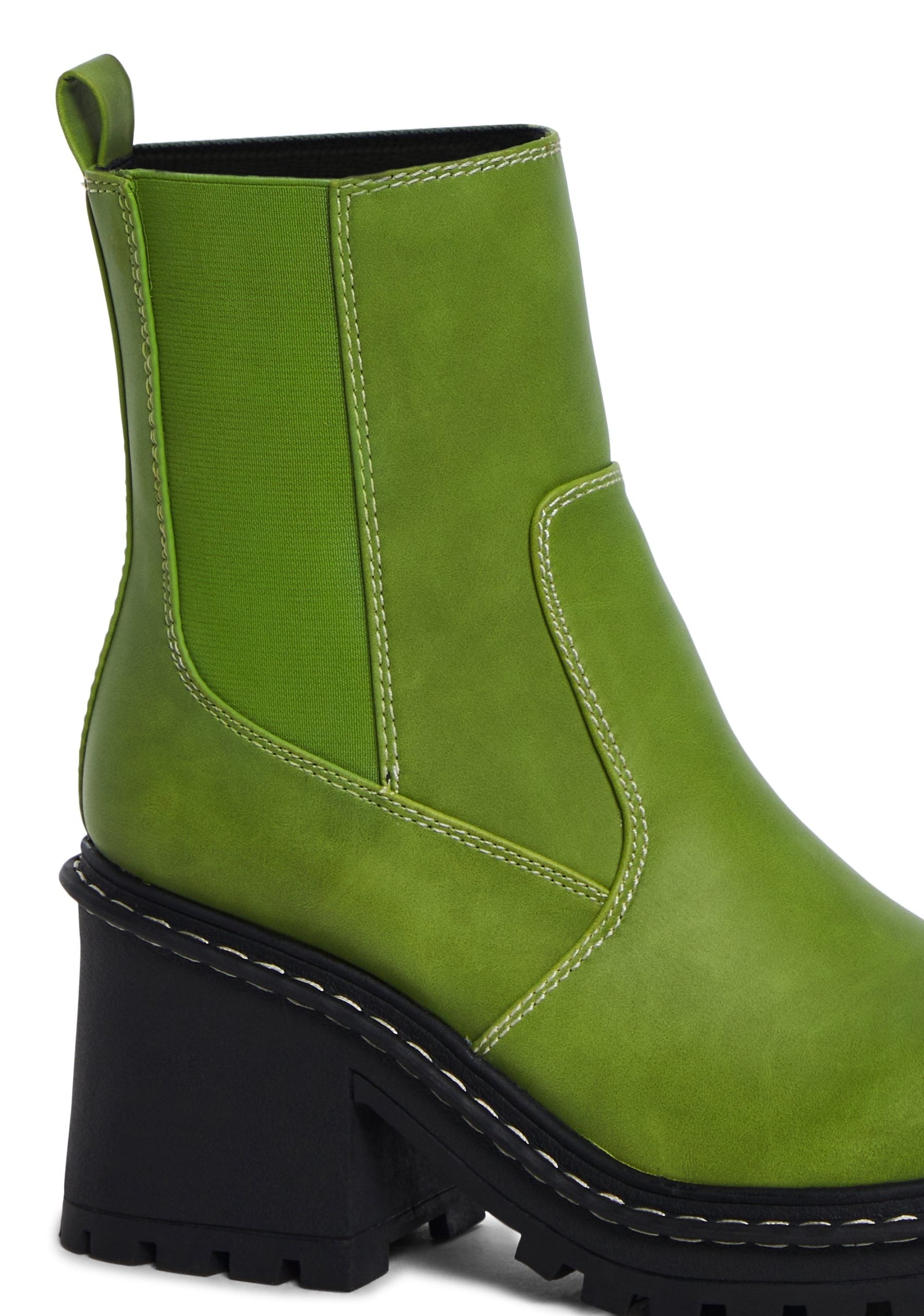 Off The Record Ankle Boots – Green