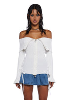 Love’s A Game Knit Cardigan – White