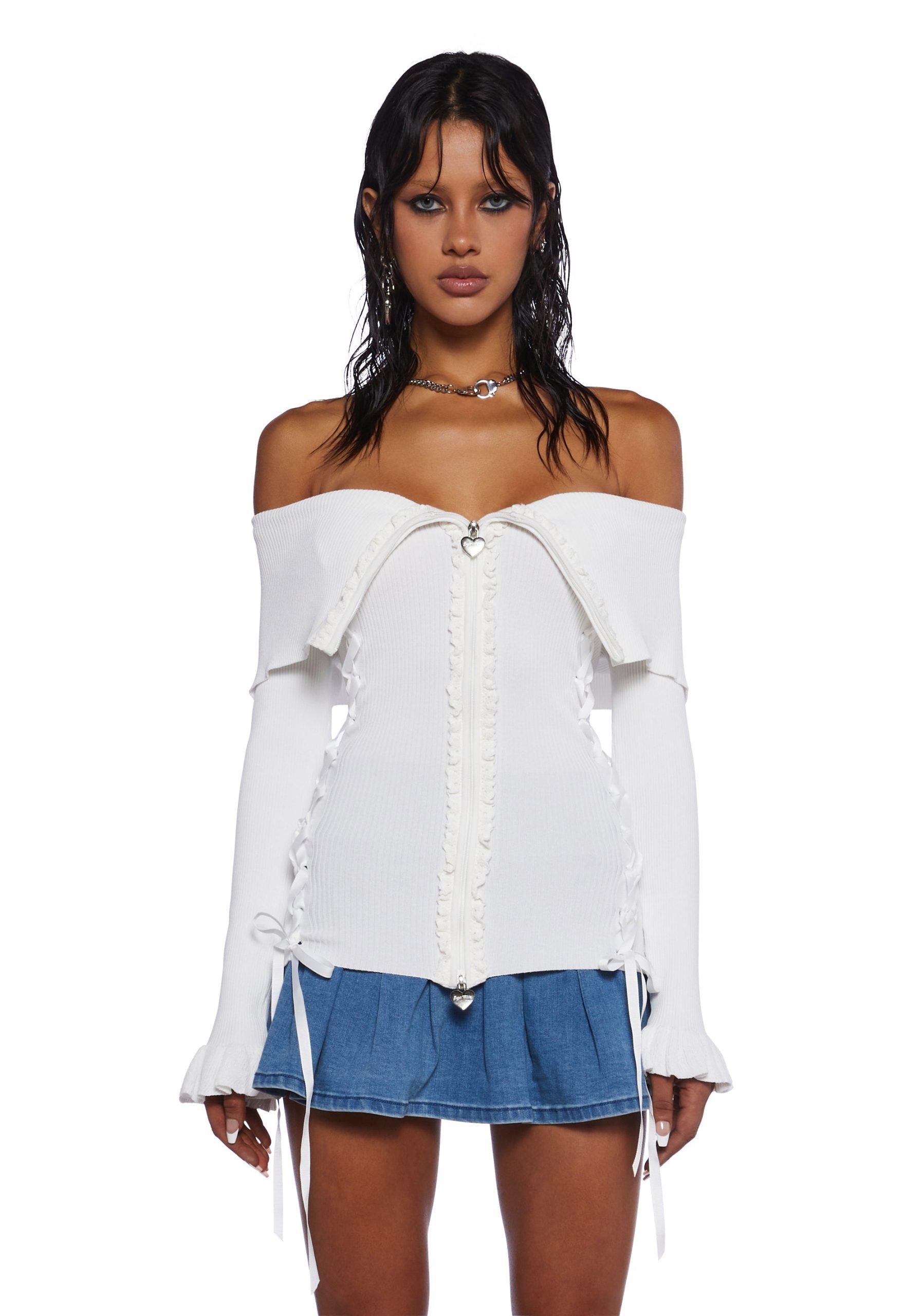 Love’s A Game Knit Cardigan – White