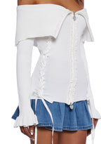 Love’s A Game Knit Cardigan – White