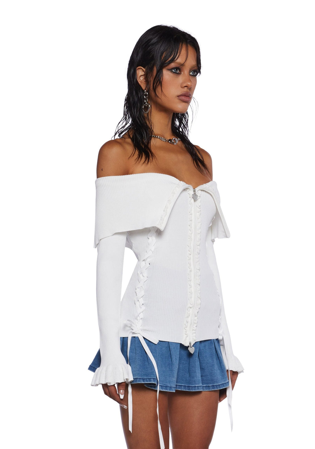 Love’s A Game Knit Cardigan – White