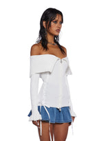 Love’s A Game Knit Cardigan – White