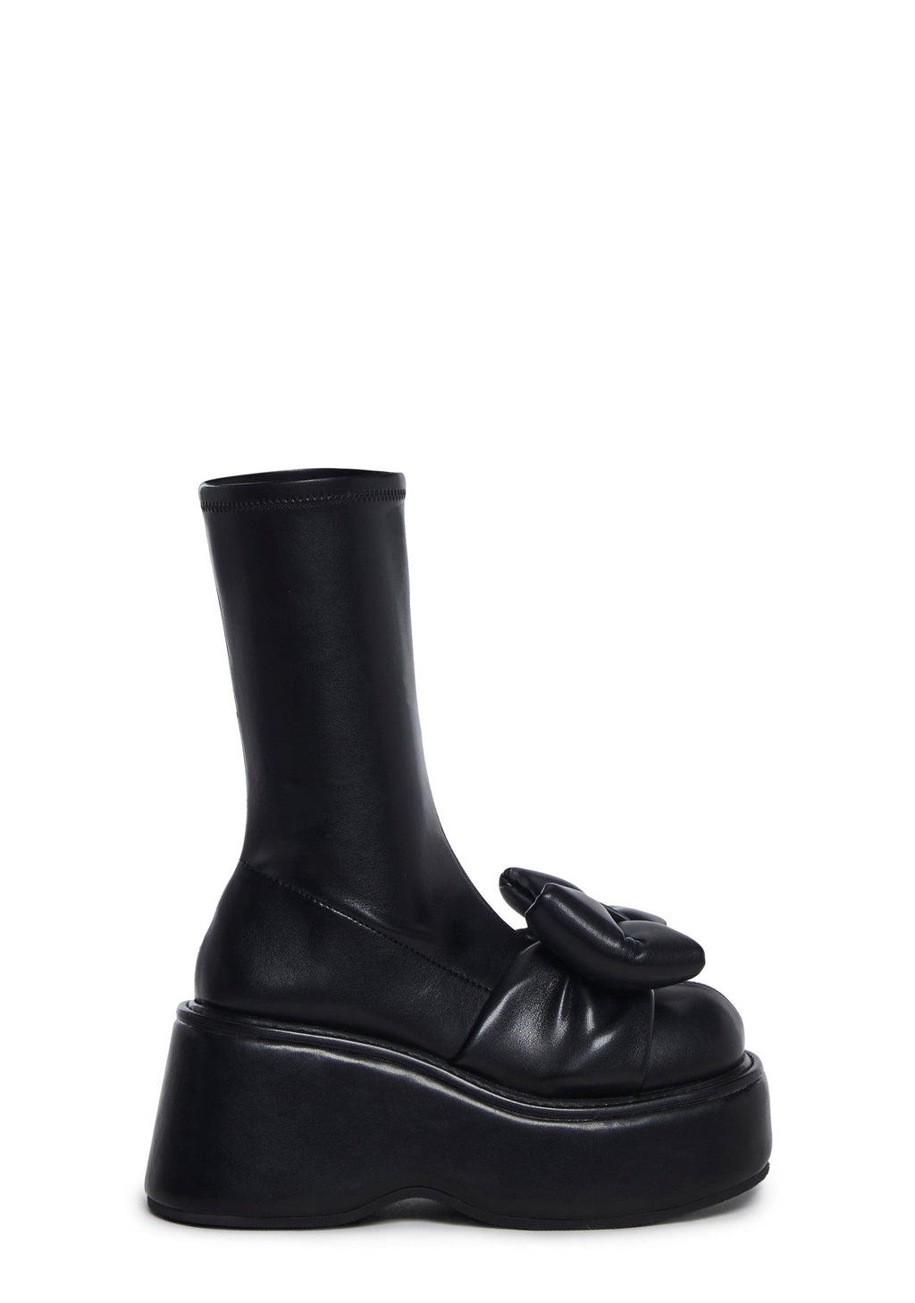 Make It Mine Bow Booties – Black