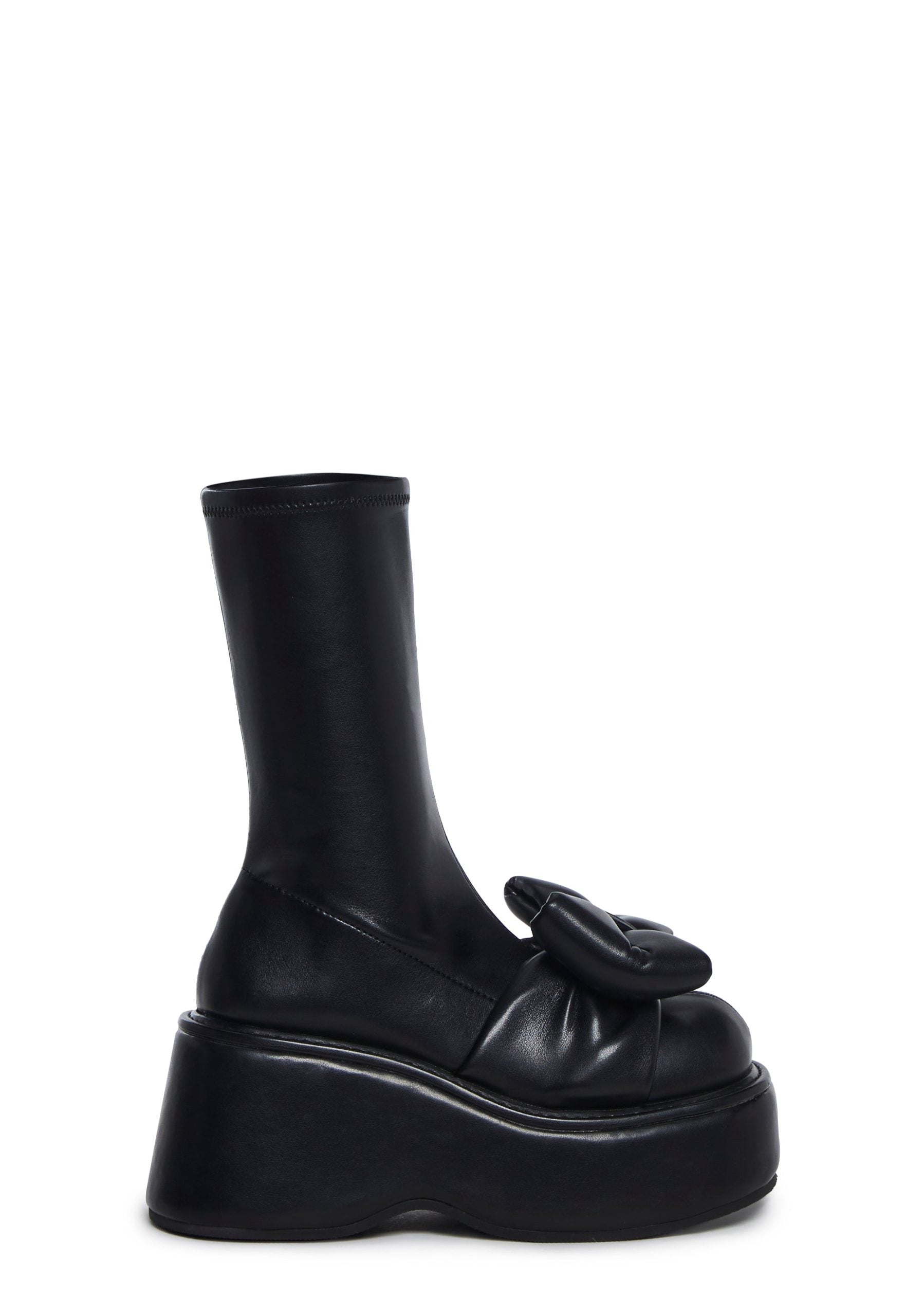 Make It Mine Bow Booties – Black