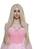 Straight Wig With Center Part – Blonde