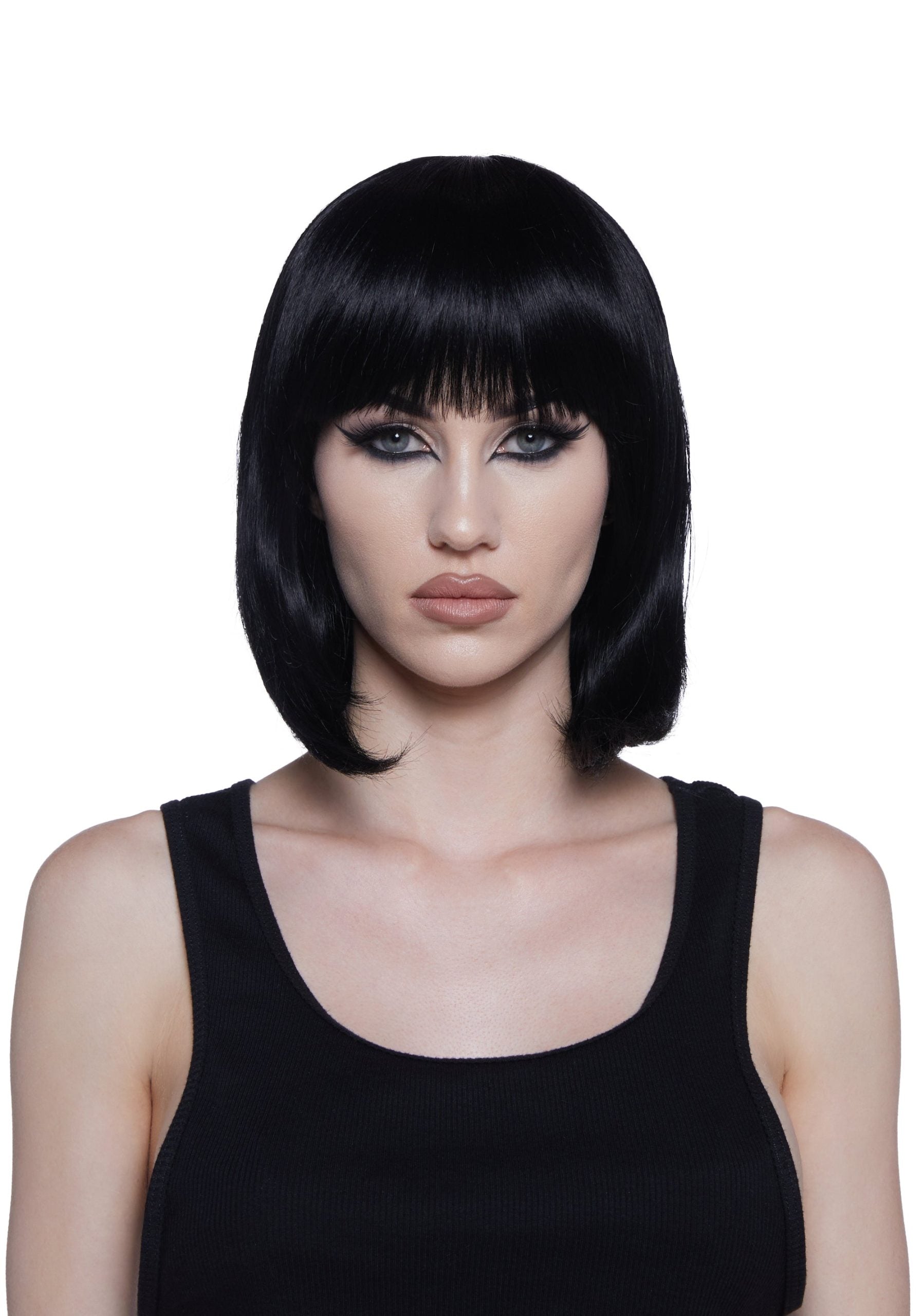 Short Bob Wig With Bangs – Black