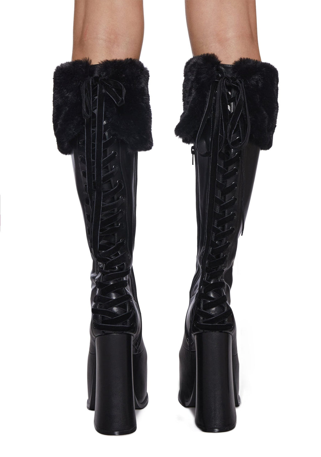 Sweetest Wishes Platform Boots – Black