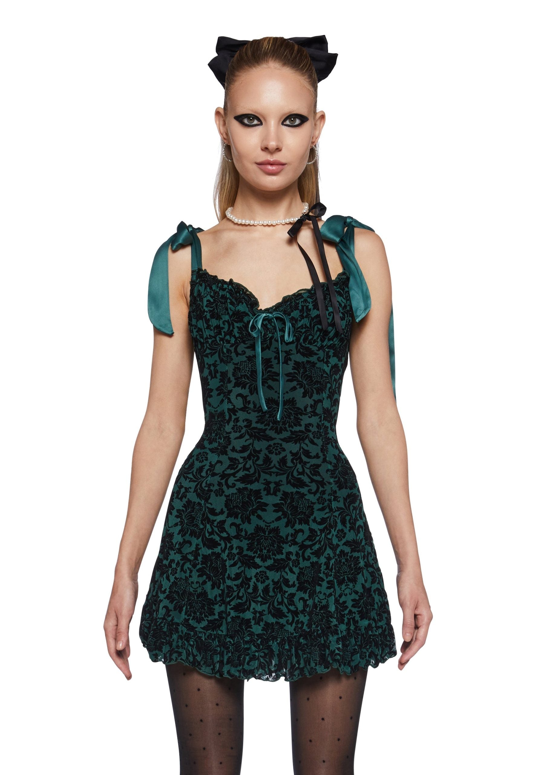 Wildflower Fables Mini Dress – Green