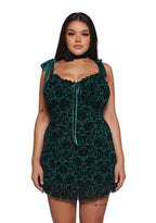 Wildflower Fables Mini Dress – Green