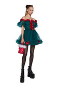 Winter Rose Mini Dress – Green