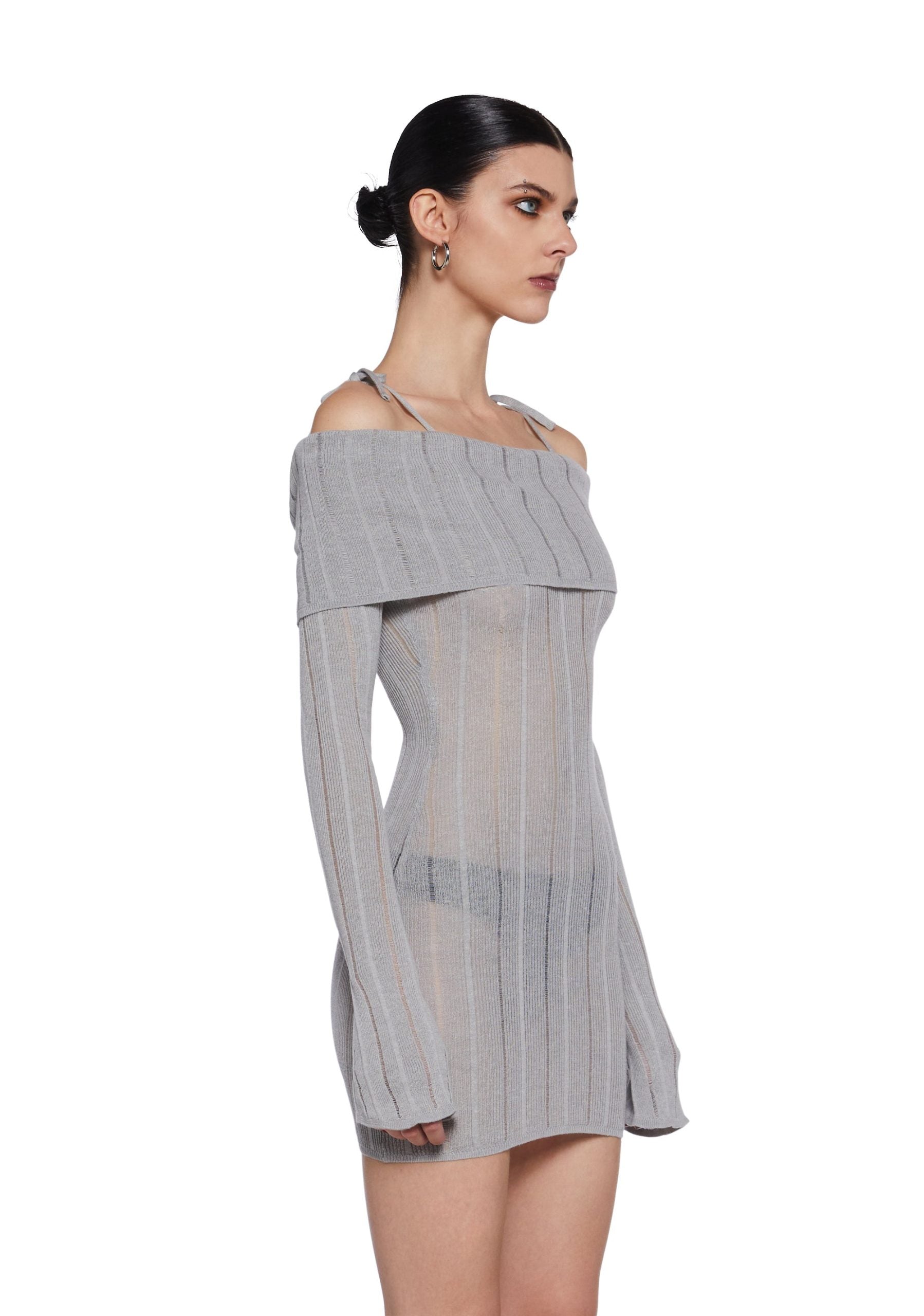 Warp Off The Shoulder Sweater Dress