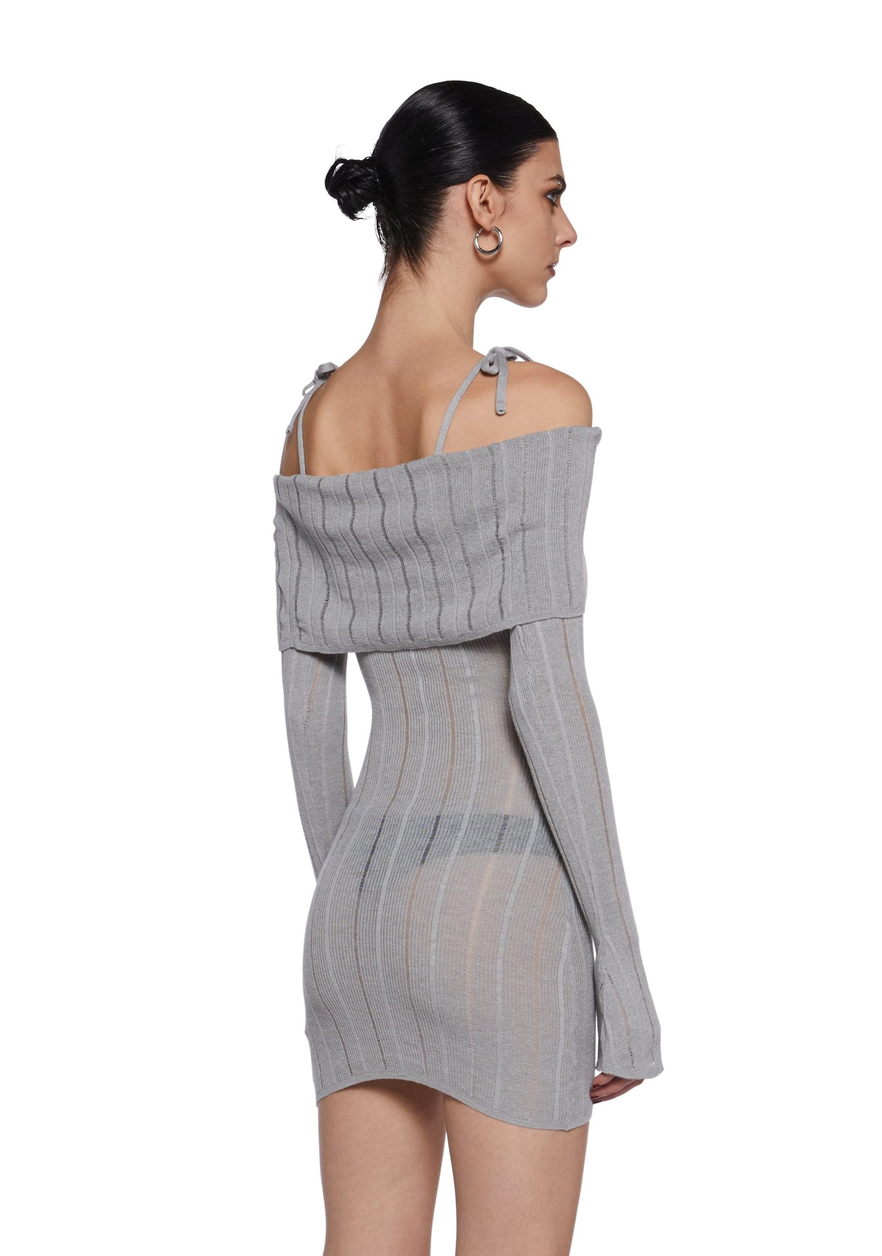 Warp Off The Shoulder Sweater Dress