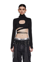 Warp Long Sleeve Wrap Top