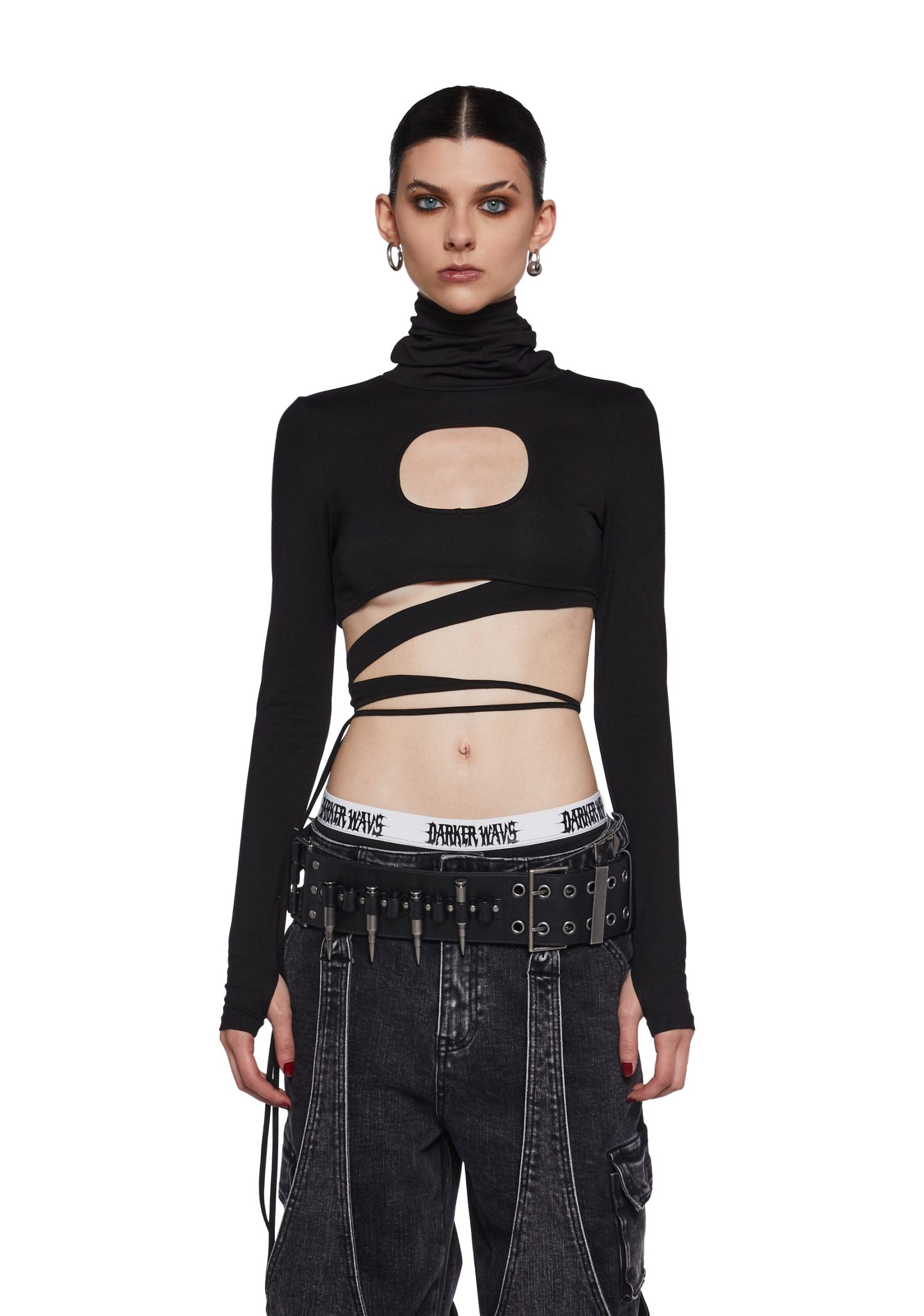 Warp Long Sleeve Wrap Top