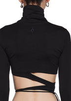 Warp Long Sleeve Wrap Top