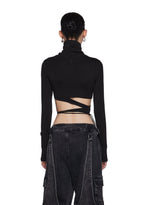 Warp Long Sleeve Wrap Top