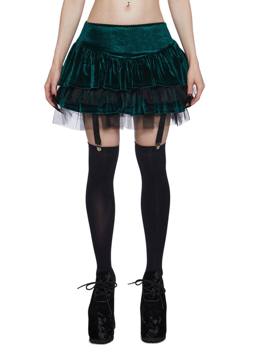 Cavalier Courtship Mini Skirt – Green