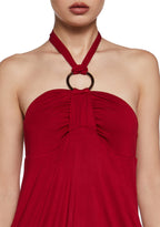 Y2K Bubble Mini Dress – Red