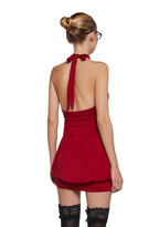 Y2K Bubble Mini Dress – Red