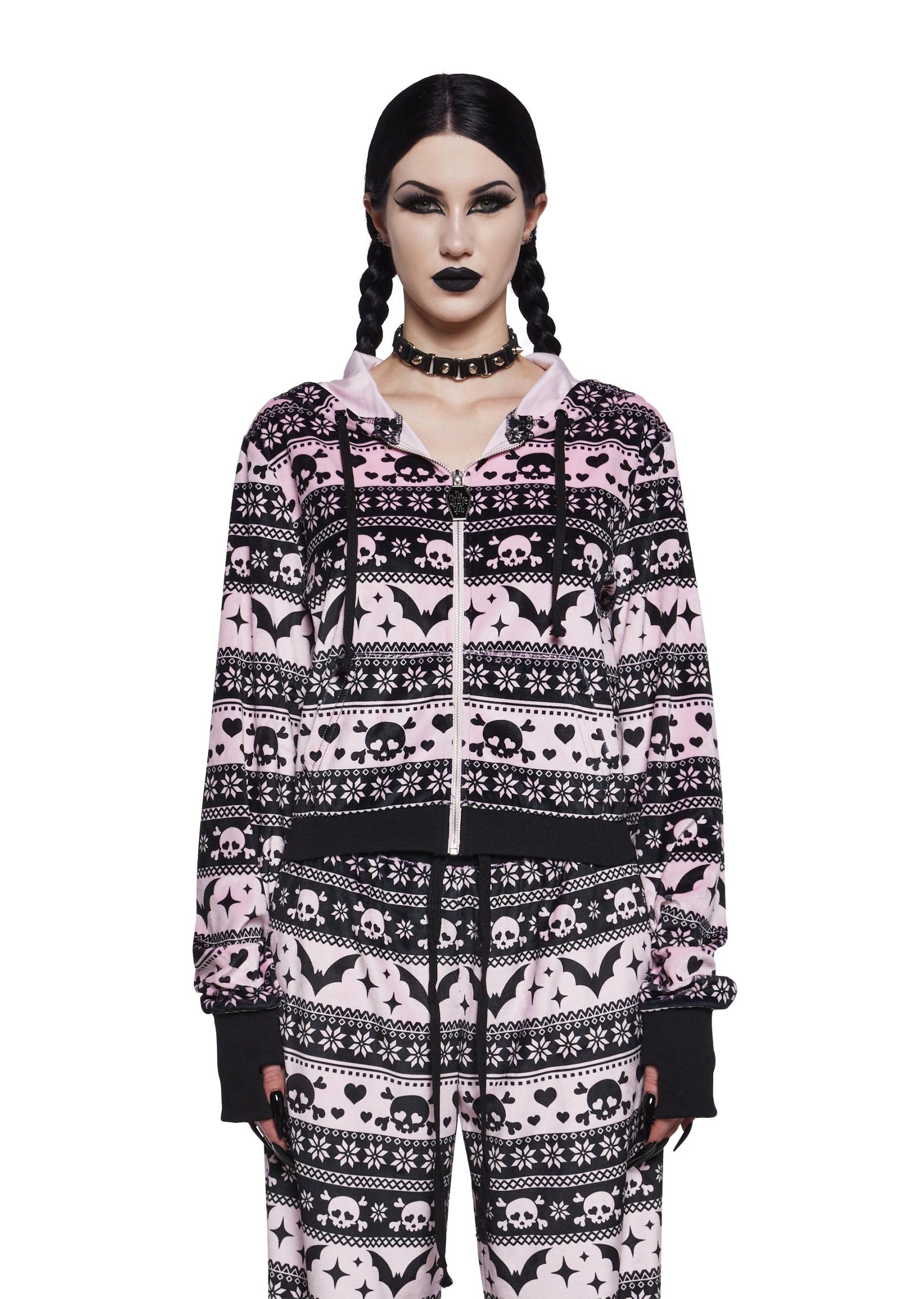 Deck The Skulls Zip-Up Hoodie