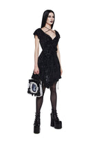 Wildflower Dreams Wrap Dress – Black