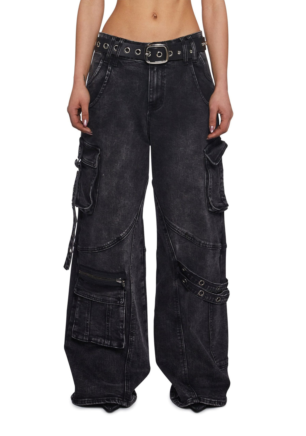 Digital Attraction Cargo Pants – Black