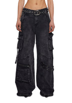 Digital Attraction Cargo Pants – Black
