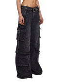 Digital Attraction Cargo Pants – Black