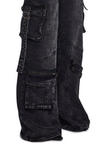Digital Attraction Cargo Pants – Black