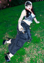 Digital Attraction Cargo Pants – Black
