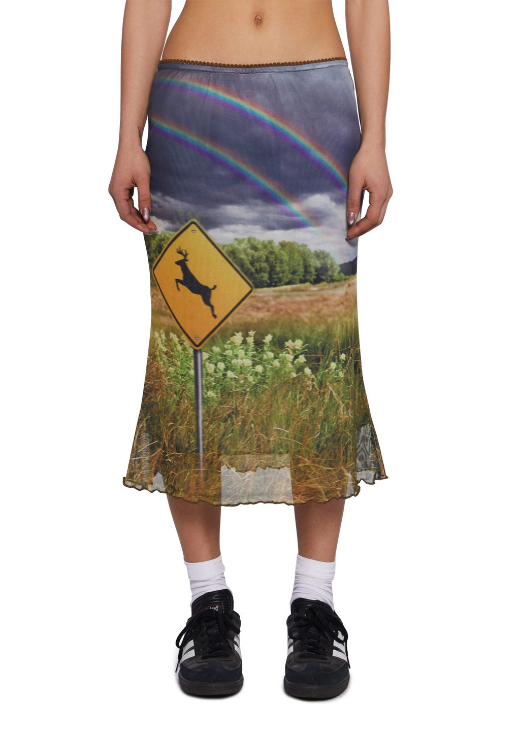 Double Rainbow Mind Mesh Skirt