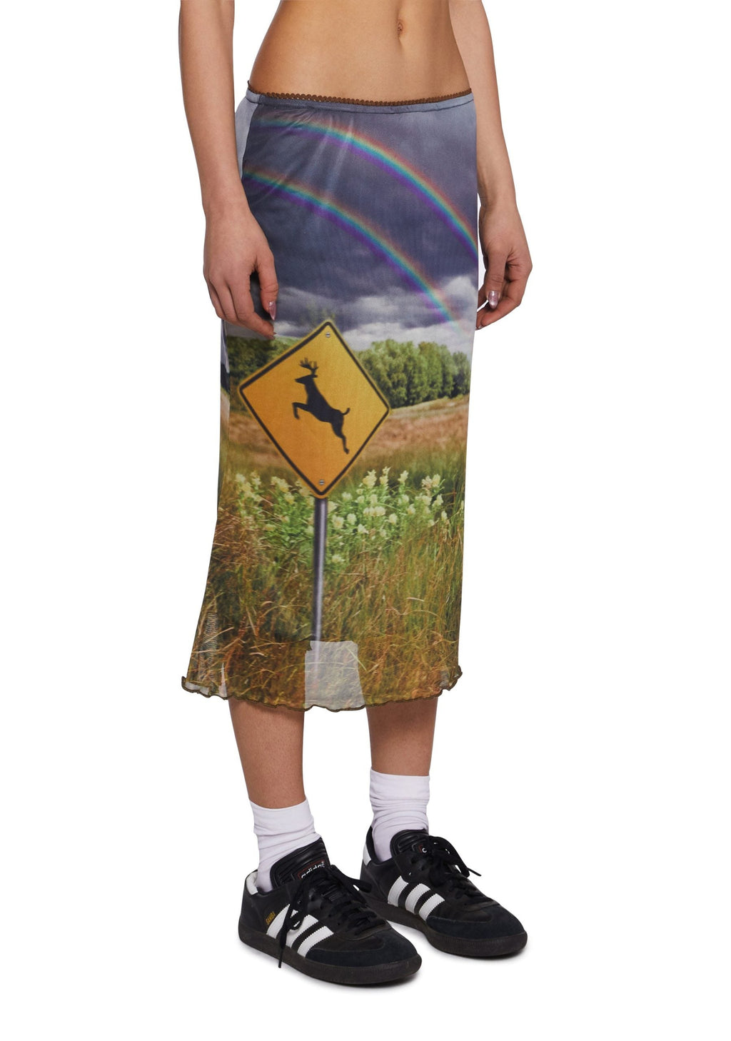 Double Rainbow Mind Mesh Skirt