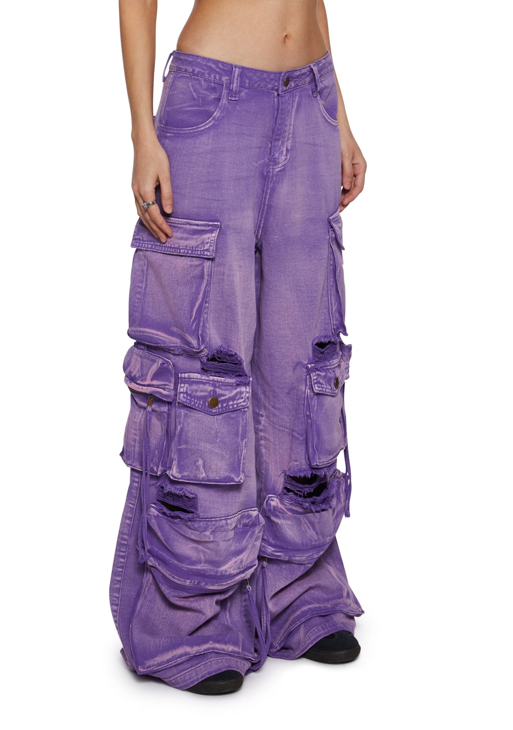Wicked Persuasion Cargo Jeans – Purple