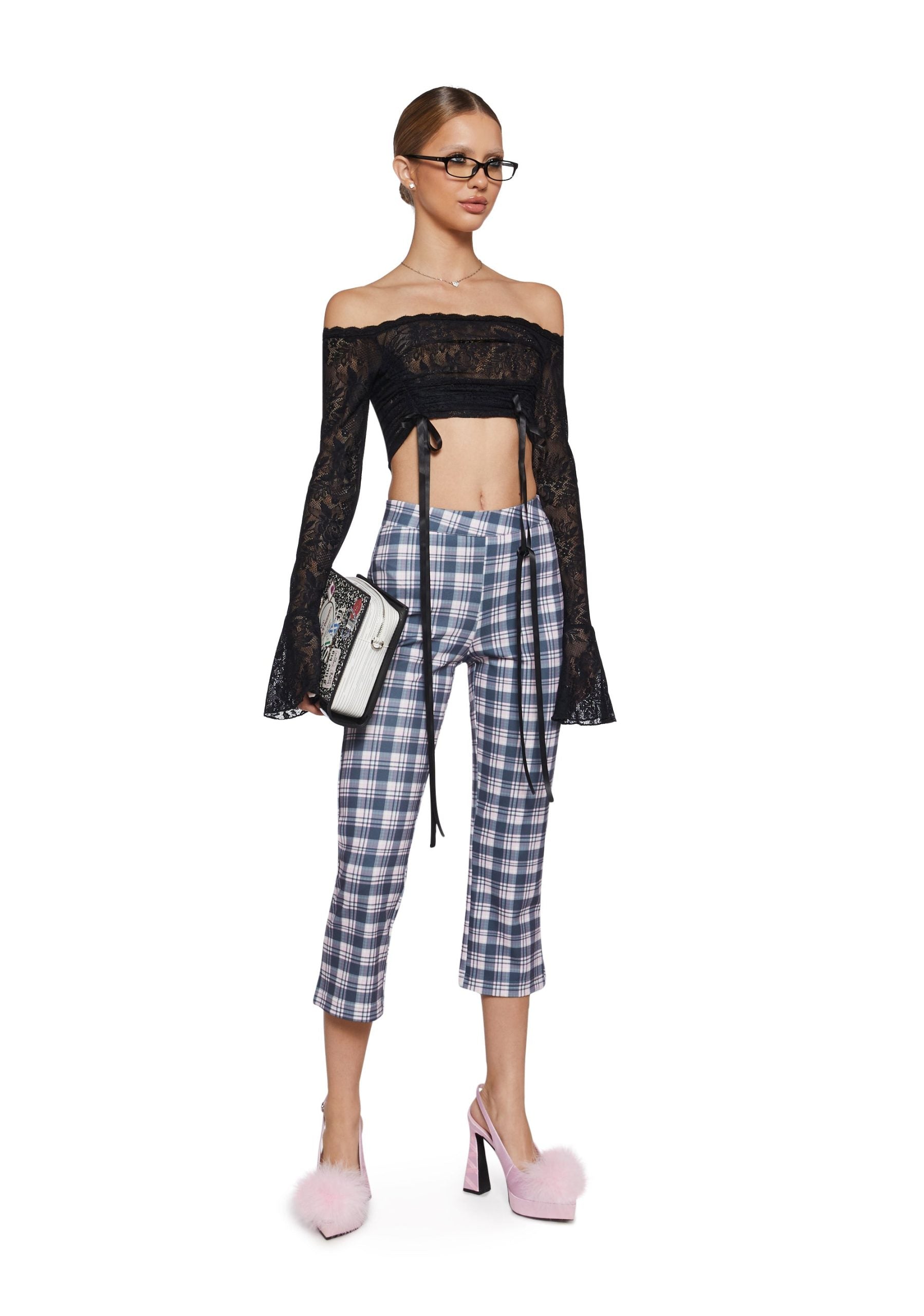 Book Club Babe Plaid Capri Pants