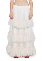 Not Shy Tiered Midi Skirt